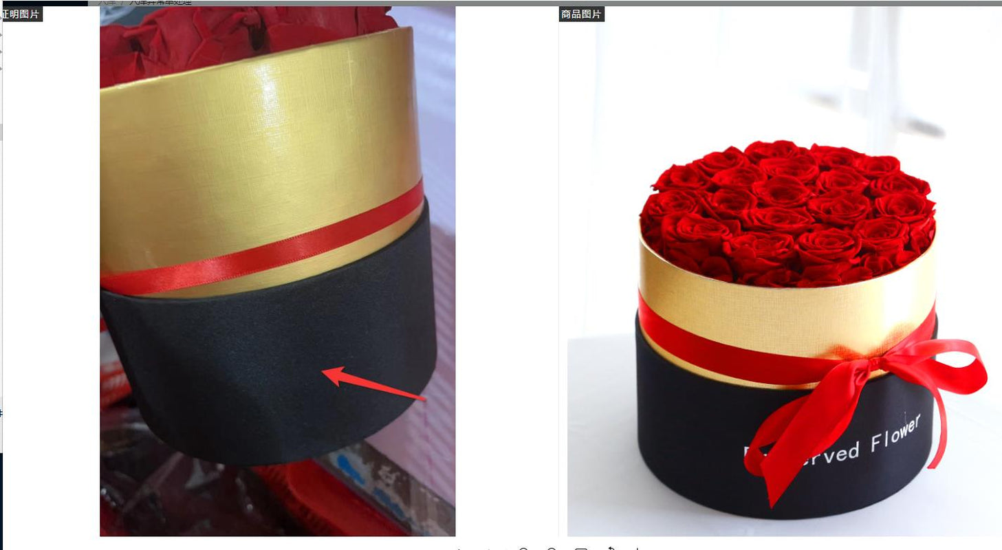 Eternal Roses in Box Preserved Real Rose Flowers with Box Set Valentines Day Gift Romantic Artificial Flowers