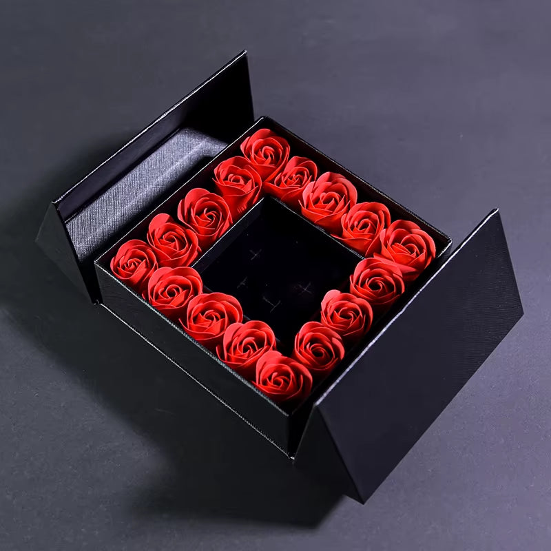 Rose Gift Box Soap Flower Artificial Rose Window Storage Box for Wedding Girlfriend Valentines Day Birthday Gifts 2023