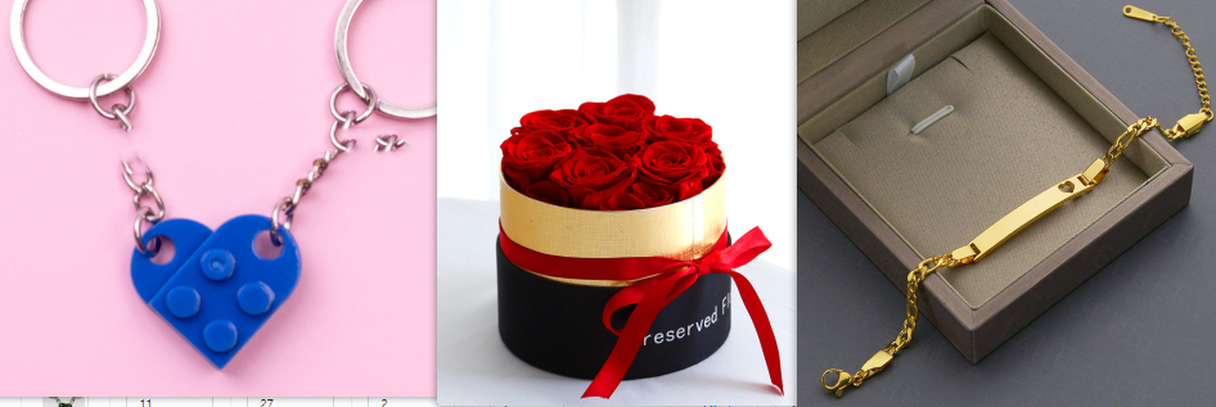 Eternal Roses in Box Preserved Real Rose Flowers with Box Set Valentines Day Gift Romantic Artificial Flowers