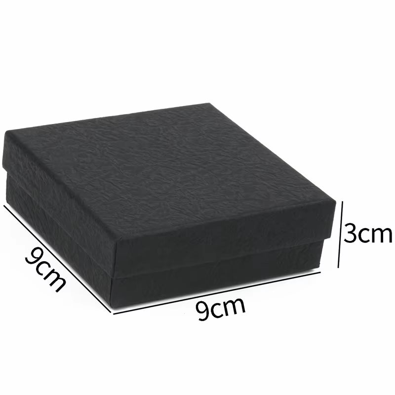 Simple Jewelry Box Earnail Ring Bracelet Necklace Black White Paper Jewelry Display Valentines Day Wedding Gift Packaging Box