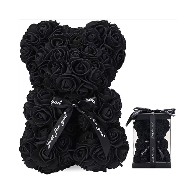 1Pc Rose Bear Artificial Foam Flowers Bear Romantic Creative Gifts for Valentines Day Anniversary Wedding Birthday with Box