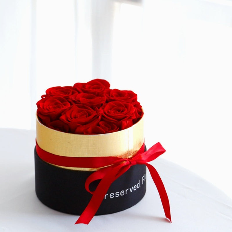 Eternal Roses in Box Preserved Real Rose Flowers with Box Set Valentines Day Gift Romantic Artificial Flowers
